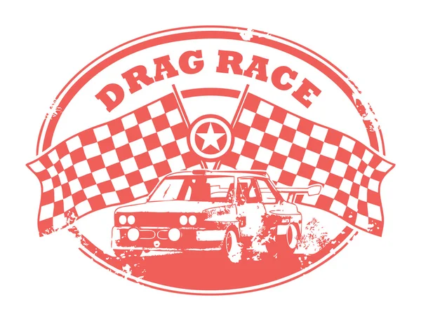 Drag Race stamp — Stock Vector