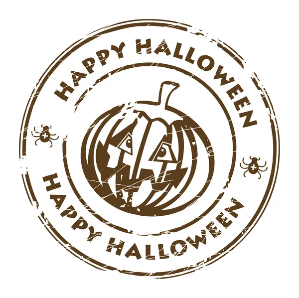 Fröhliche Halloween-Briefmarke — Stockvektor