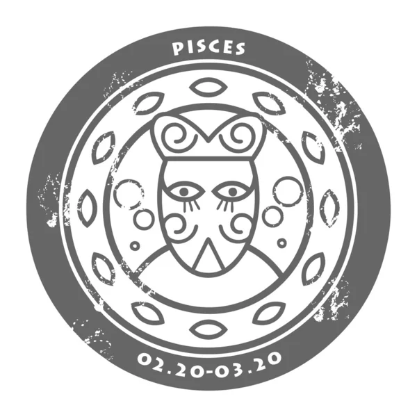 Zodiac Pisces — Stock Vector