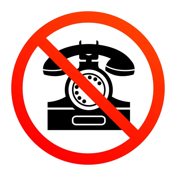 Κανένα σημάδι τηλέφωνο — Διανυσματικό Αρχείο