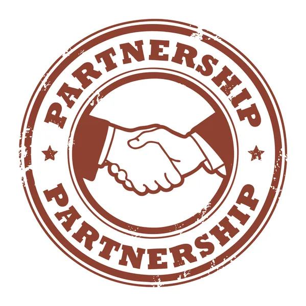 Timbre de partenariat — Image vectorielle