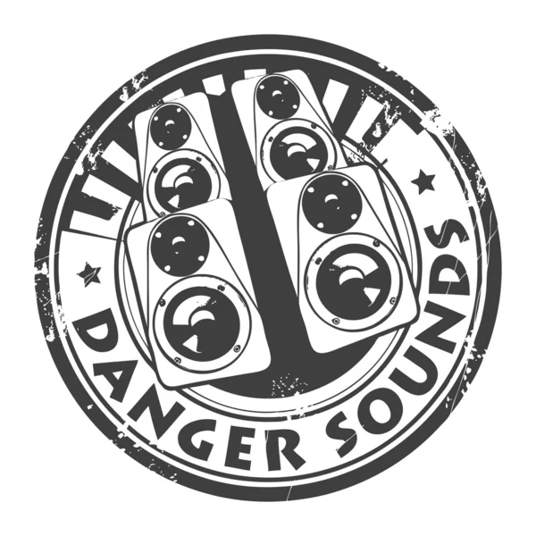 Danger sounds stamp — Stock Vector