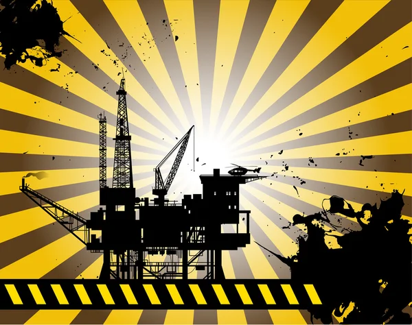 Αφηρημένο πλατφόρμα πετρελαίου — Διανυσματικό Αρχείο