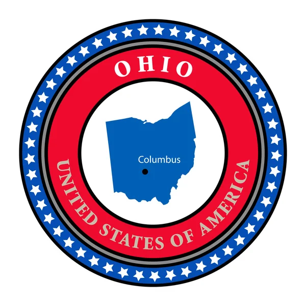Etiqueta Ohio — Vetor de Stock