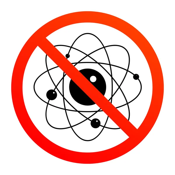 Нет ядерного знака — стоковый вектор