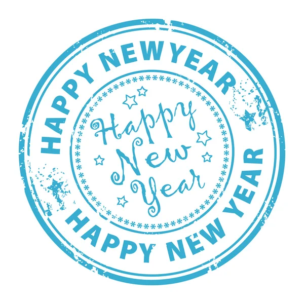 Šťastný nový rok razítko — Stockový vektor