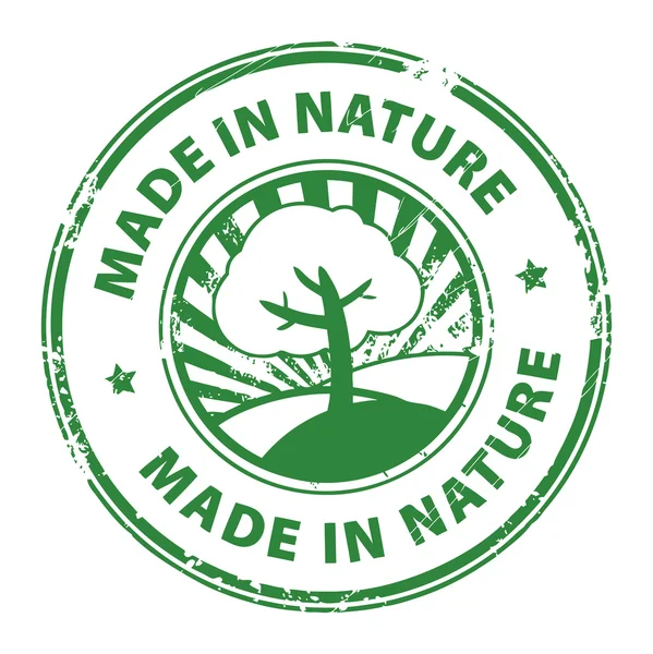 Timbre Fabriqué dans la Nature — Image vectorielle