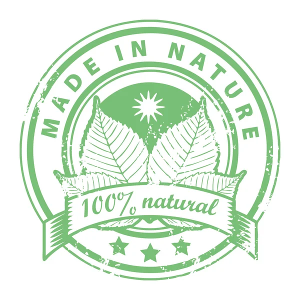 Made in Nature stamp — Stock Vector