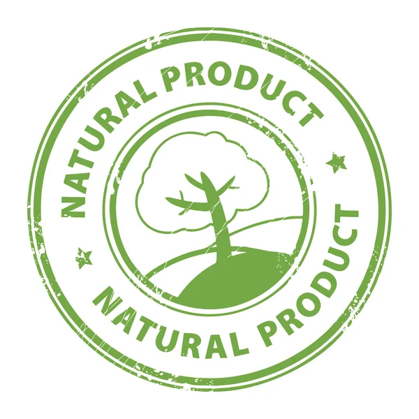 Timbre produit naturel — Image vectorielle