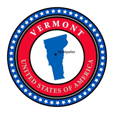 Label Vermont clipart