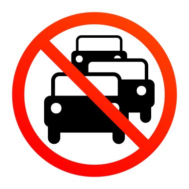 No traffic jam sign clipart