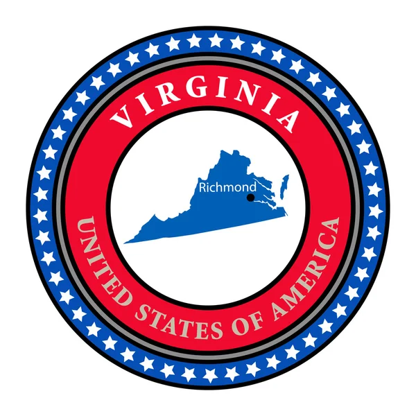 Virginia etiket — Stok Vektör