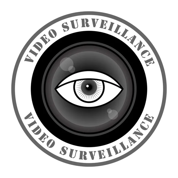 Signe de surveillance vidéo — Image vectorielle