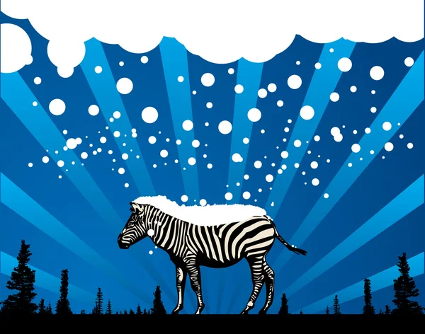 Sílhueta zebra — Vetor de Stock
