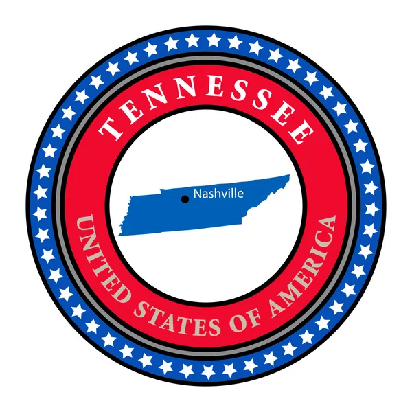 Tennessee ετικέτα — Διανυσματικό Αρχείο
