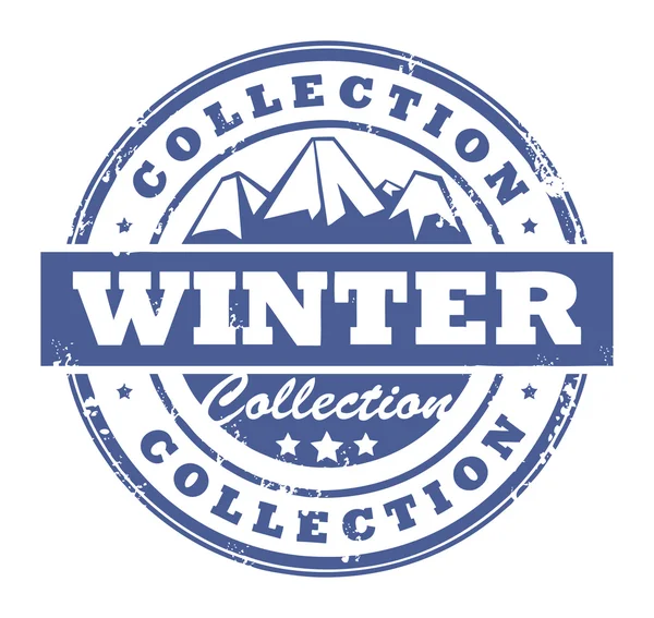 Winter Collection stamp — Stock Vector