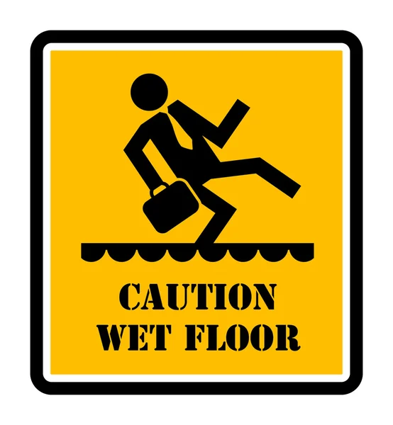 Mokrá podlaha — Stockový vektor