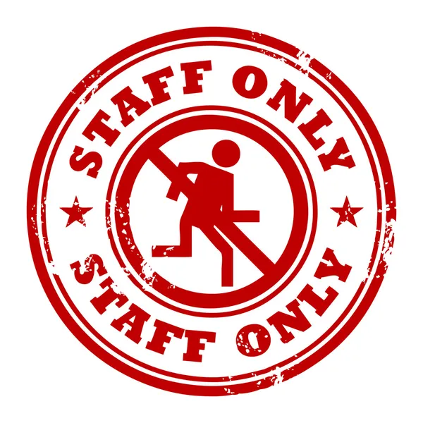 Staff Only stamp — Stock Vector
