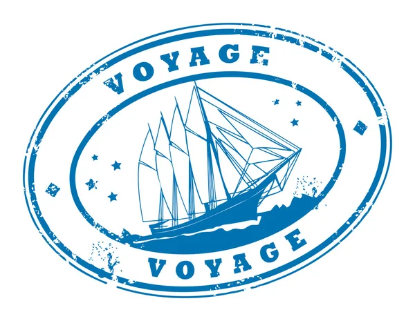 Voyage stamp — Stock Vector