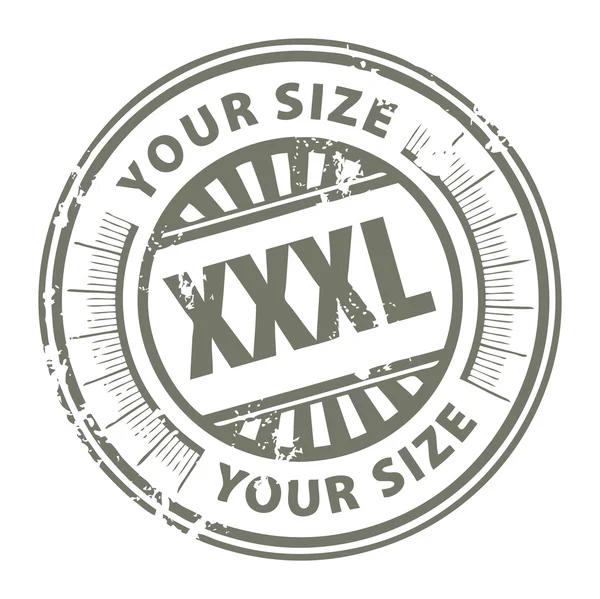 Taille du timbre XXXL — Image vectorielle