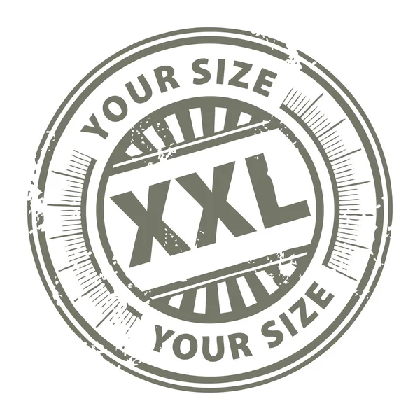 Taille du timbre XXL — Image vectorielle