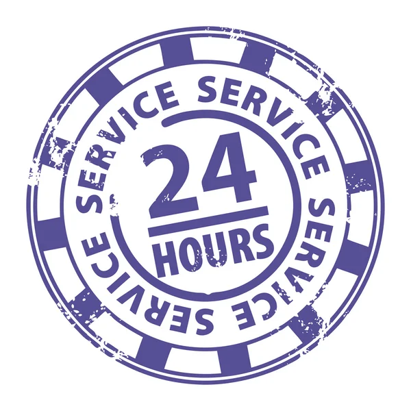 24 timmars service stämpel — Stock vektor