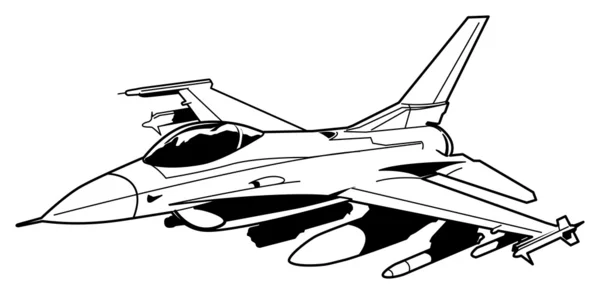 Jet avcı uçağı — Stockvector