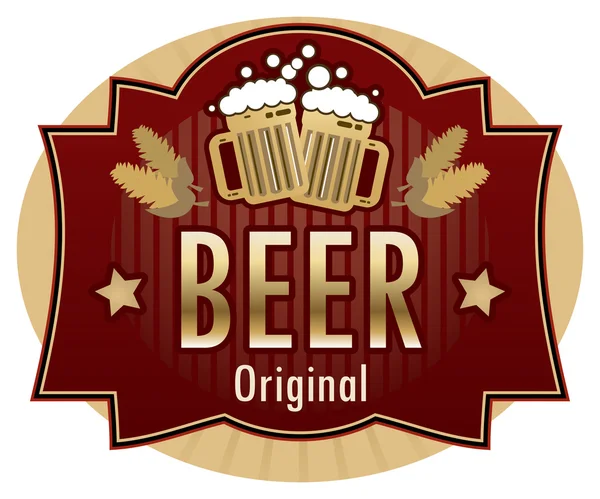 Etiqueta de cerveza — Vector de stock