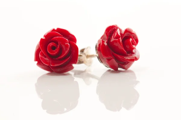 红玫瑰饰品 — 图库照片