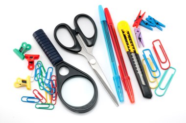 Assortment of stationery clipart