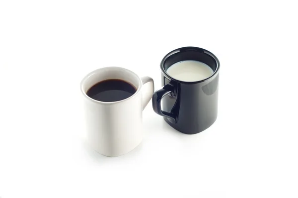 Milk and coffee — Stock Photo, Image
