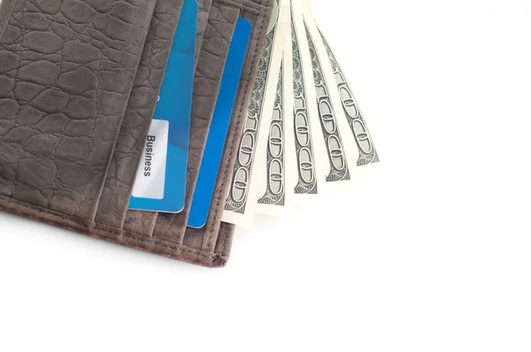 stock image Wallet with a lot of money