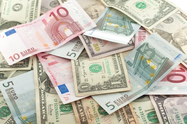Dollar and euro — Stock Photo, Image