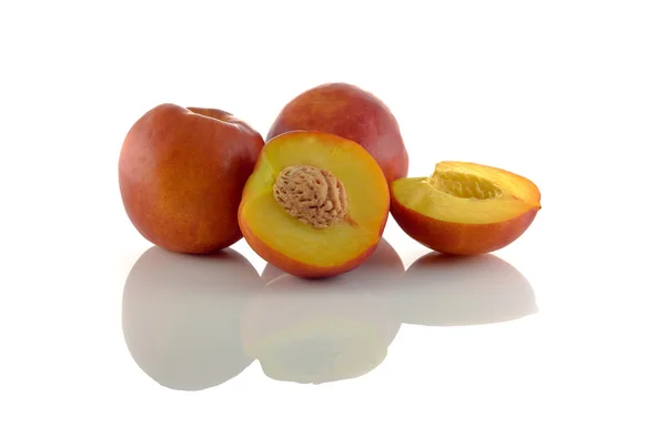 stock image Natural peach fruits collection