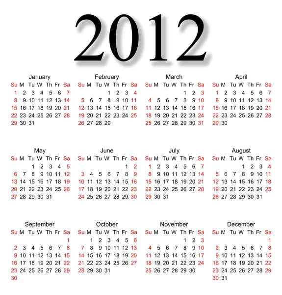 stock image Great calendar for 2012