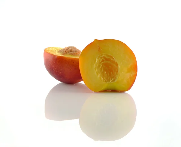 Coleção de frutos de pêssego natural — Fotografia de Stock