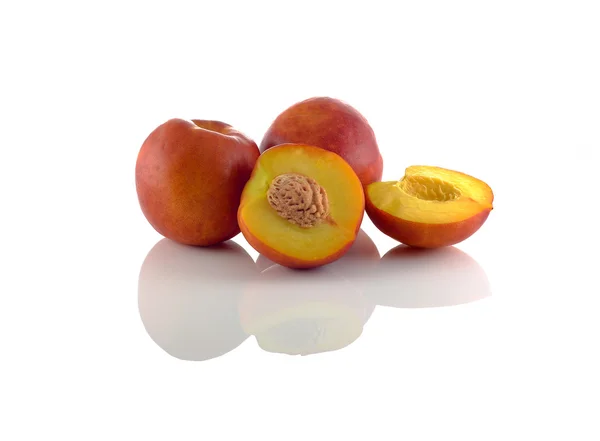 stock image Natural peach fruits collection