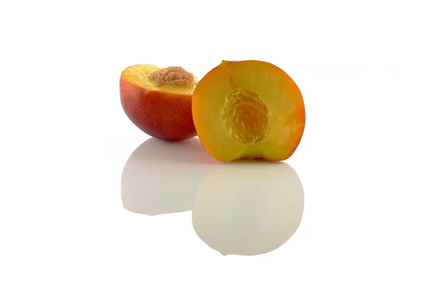 stock image Natural peach fruits collection