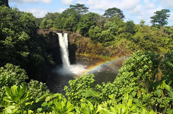 彩虹瀑布 （大岛，夏威夷) — 图库照片