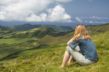 Summit of Pico das Eguas (Sao Miguel, Azores) clipart