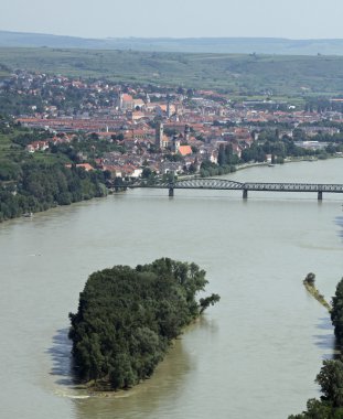 Island at river Danube (Wachau, Lower Austria) clipart