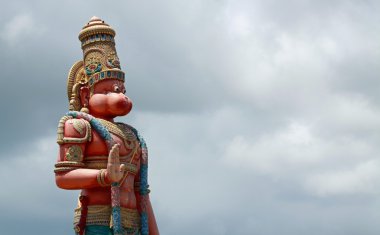 Statue of the hinduism god Hanuman clipart