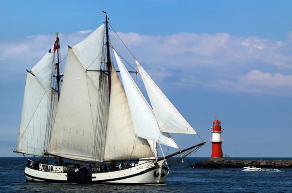 stock image Old Sailing ship in Warnemünde 01