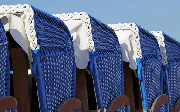 stock image Close-up of Canopied beach chairs