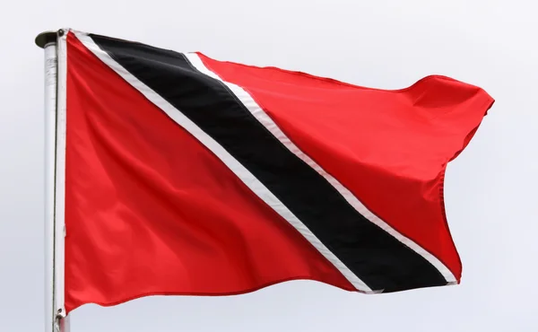 stock image Flag of Trinidad and Tobago in the wind