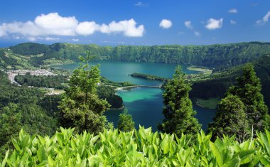 Viewpoint at Sao Miguel (Azores islands) clipart