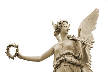Marble Statue of the goddes Nike clipart