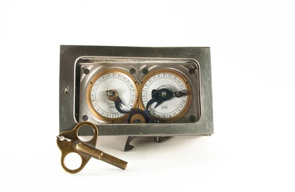 Bloquear cronómetro con llave — Foto de Stock