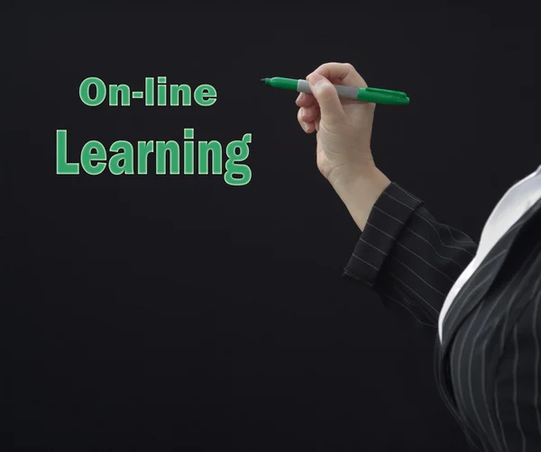 On-line Learning Teacher — Stock Photo, Image