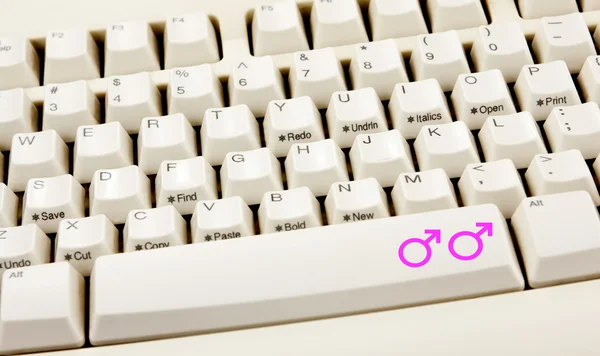 Diversity Male Keyboard — Stock Photo, Image